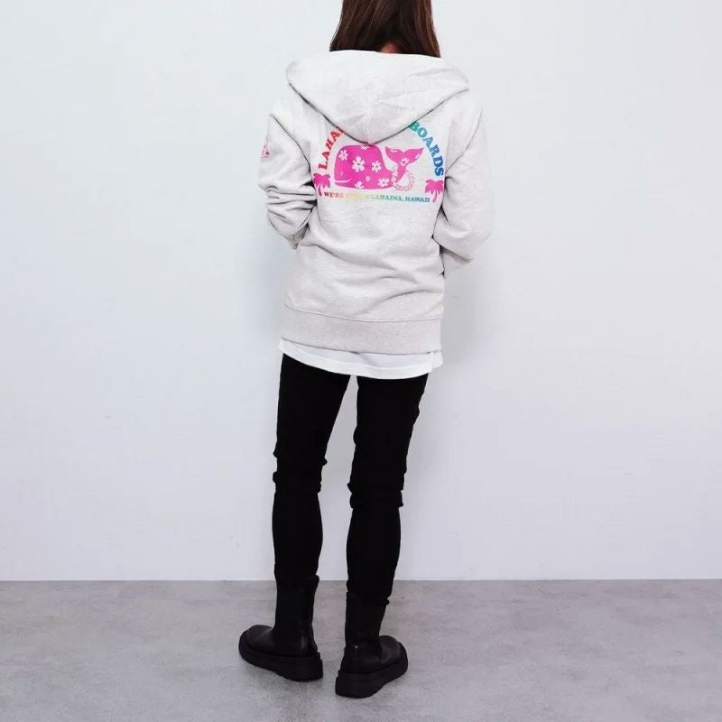 LAHAINA 復刻半円花クジラジップパーカー | LAHAINA SURF&EARTH