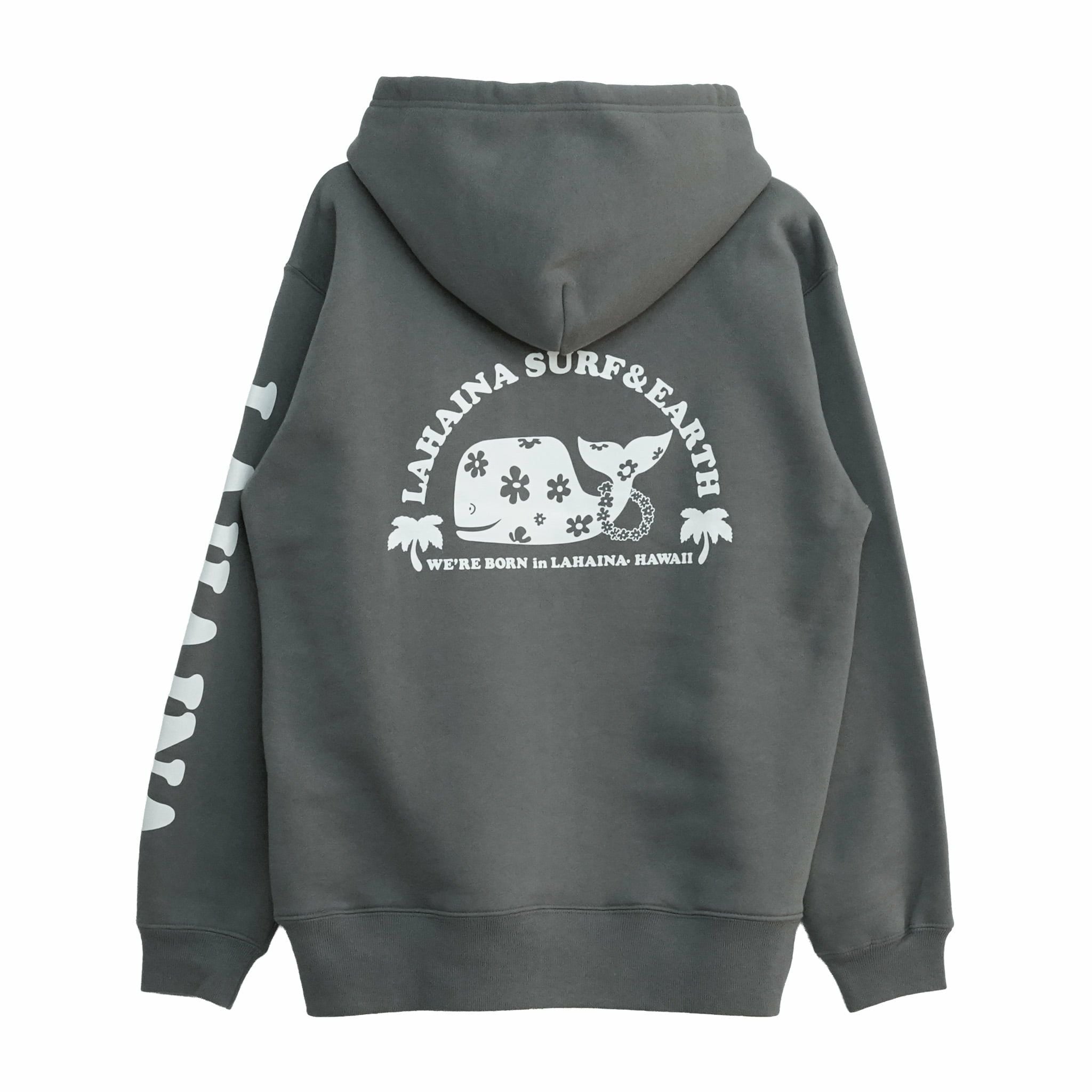 LAHAINA 半円花クジラ裏起毛プルパーカー | LAHAINA SURF&EARTH