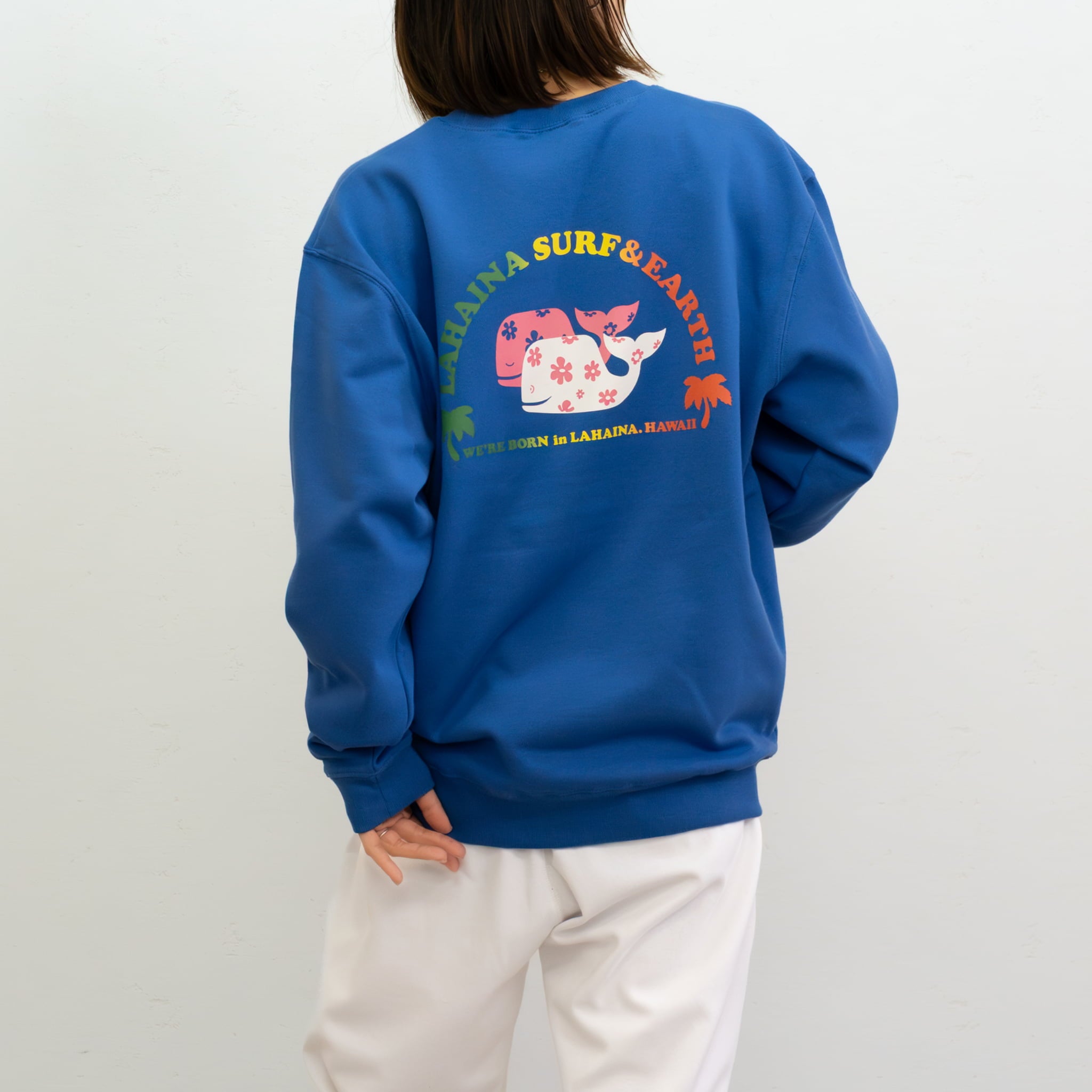 らはいな⋆⸜♡⸝‍⋆ LAHAINA 復刻版半円花クジラトレーナー | LAHAINA SURF&EARTH