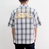 LAHAINA 半円花クジラ半袖チェックシャツ